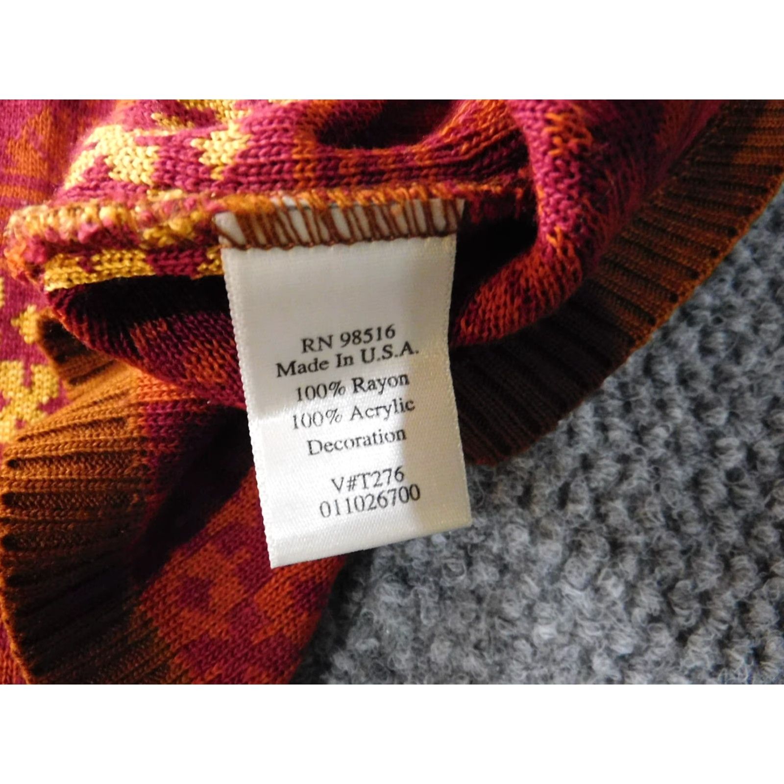 Coldwater Creek Coldwater Creek Cardigan Sweater Womens M Red Tribal V-Neck Button Open短 Size M / US 6-8 / IT 42-44 - 6 Thumbnail