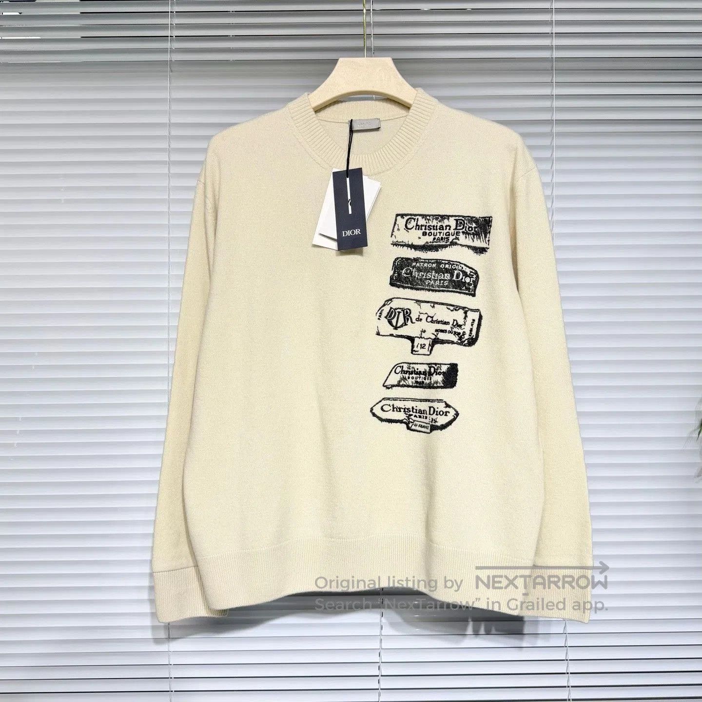 Dior Dior Knit Sweater with Embroidered Logo. Size US L / EU 52-54 / 3 - 1 Thumbnail
