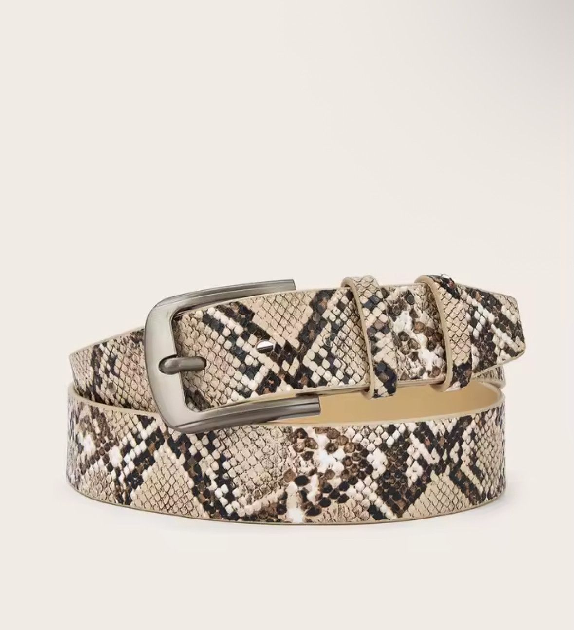 Japanese Brand Trendy Gothic Punk Snake Skin Pattern Buckle Belt Size 42 - 5 Thumbnail