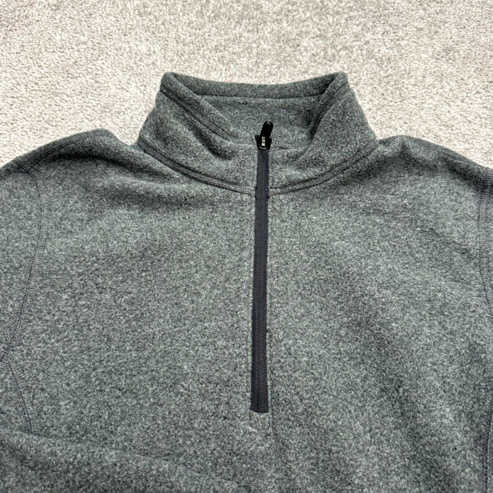 Vintage REI Co-Op 1/4 Zip Pullover Jacket Womens Medium Charcoal Gray Fleece Outdoor Size XL / US 12-14 / IT 48-50 - 3 Thumbnail