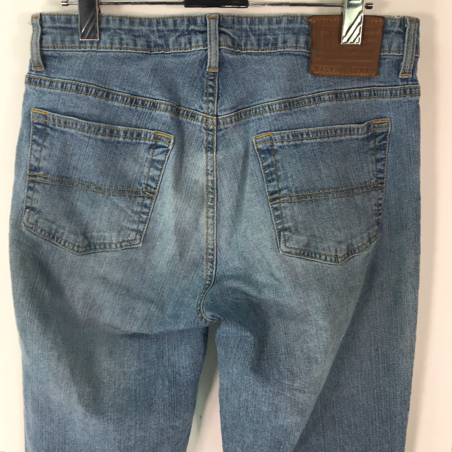 Ralph Lauren Ralph Lauren Jeans Womens Casual Flat Front Straight Blue Denim Size 8 - 31 Inseam 5-Pocket Belt Loops Regular Rise Mid Size 30" / US 8 / IT 44 - 3 Thumbnail
