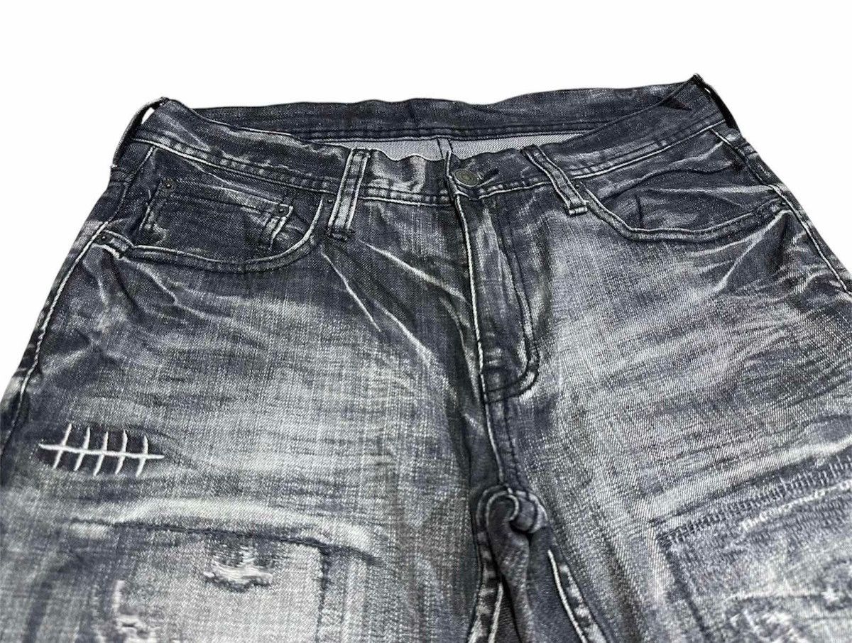 Hysteric Glamour × Japanese Brand × Seditionaries 🔥Y2K Archived Edge Rupert Distressed Patchwork Denim Punk Size US 32 / EU 48 - 4 Thumbnail
