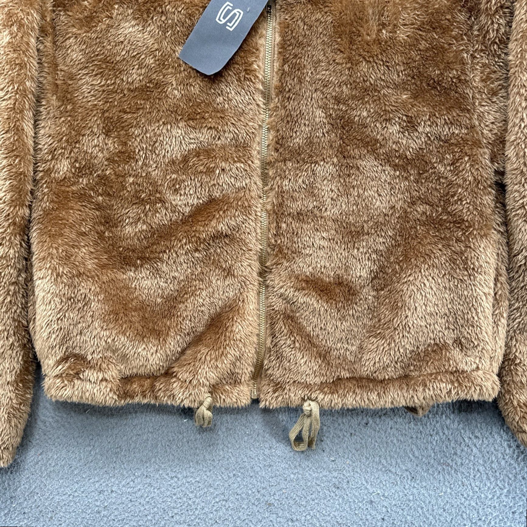 Vintage Sans Souci Brown Sherpa Full Zip Hoodie Sweatshirt Women’s Size Small NEW Size S / US 4 / IT 40 - 2 Thumbnail