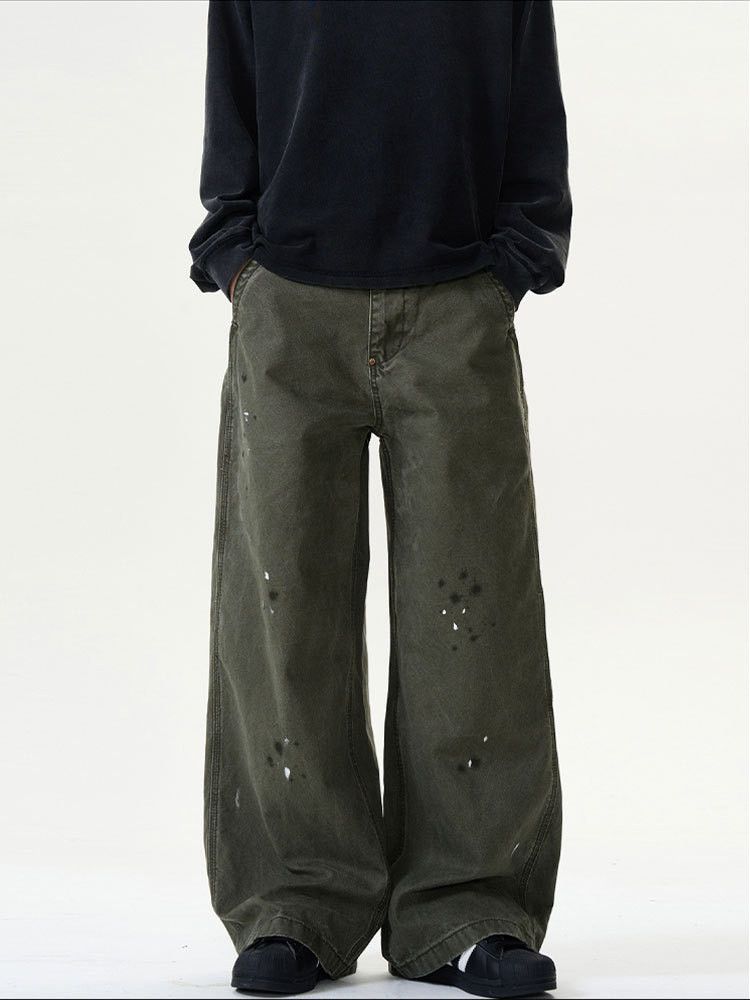 Japanese Brand × Jean American retro ink-splashed loose workwear jeans for men Size US 32 / EU 48 - 6 Thumbnail