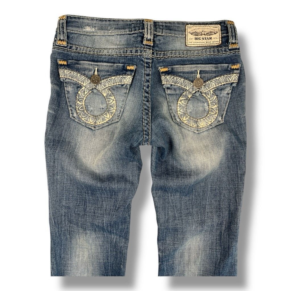 Big Star Big Star Y2K Distressed Low Rise Cropped Jeans Size 27 Size 27" / US 4 / IT 40 - 6 Thumbnail