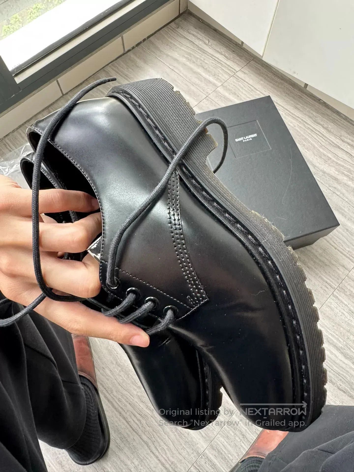 Saint Laurent Paris Saint Laurent Leopard Tongue Leather Shoes. Size US 7 / EU 40 - 6 Thumbnail