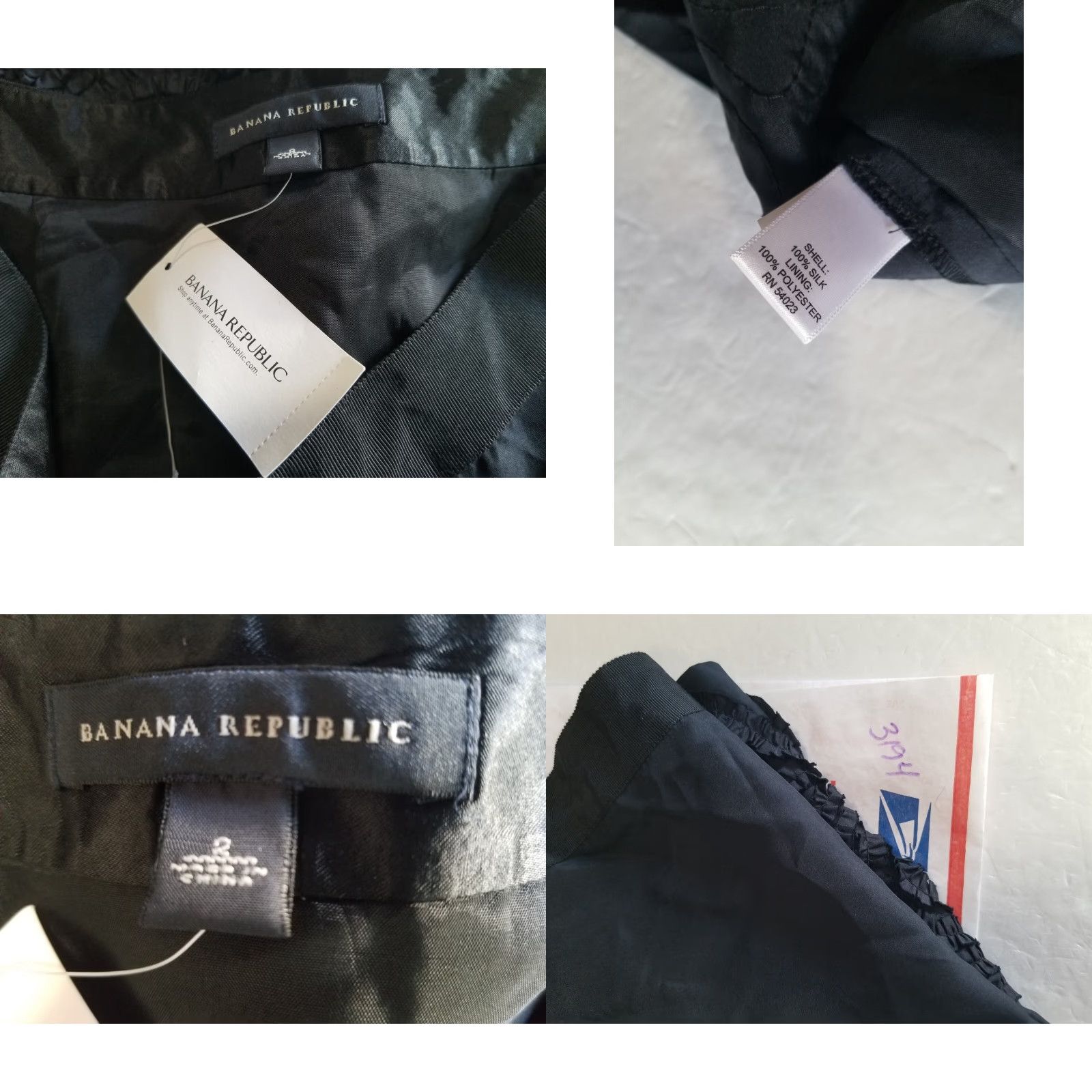 Banana Republic Banana Republic Skirt A-Line Women's Silk Pull On Short Black 2 Floral Embroidered Elastic Waist NWT Size 26" / US 2 / IT 38 - 8 Thumbnail