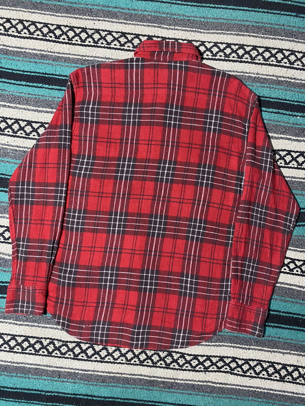 45rpm 45rpm 🇯🇵 Turquoise Snap Button Flannel Cotton Shirt Size US L / EU 52-54 / 3 - 6 Thumbnail