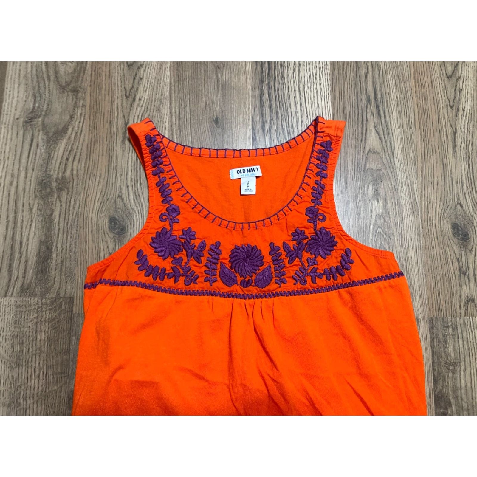 Old Navy Old Navy Tank Top Women S Sleeveless Purple Orange Tank Shirt Casual Summer Size S / US 4 / IT 40 - 3 Thumbnail