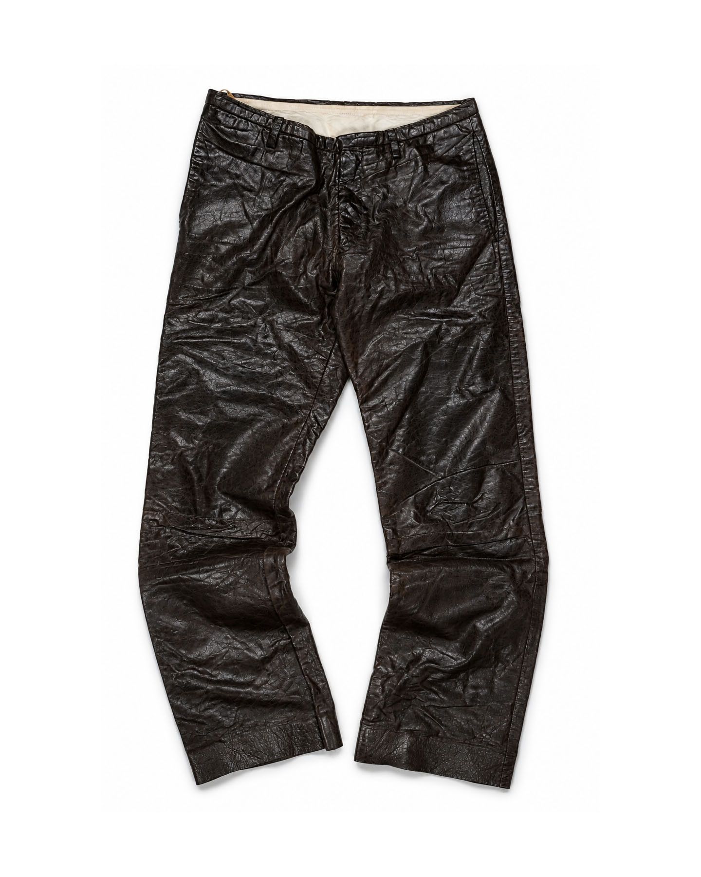 Carol Christian Poell Distressed Leather Trousers