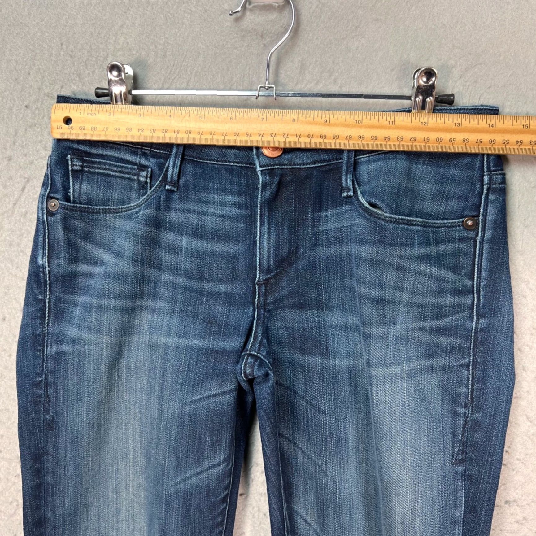 Denime Earnest Sewn Jeans Skinny Womens 27 Dark Wash Denim 5-Pocket Stretch Tailored Inseam 31 - Blue Casual Pocket Type 5 Size 27" / US 4 / IT 40 - 5 Thumbnail