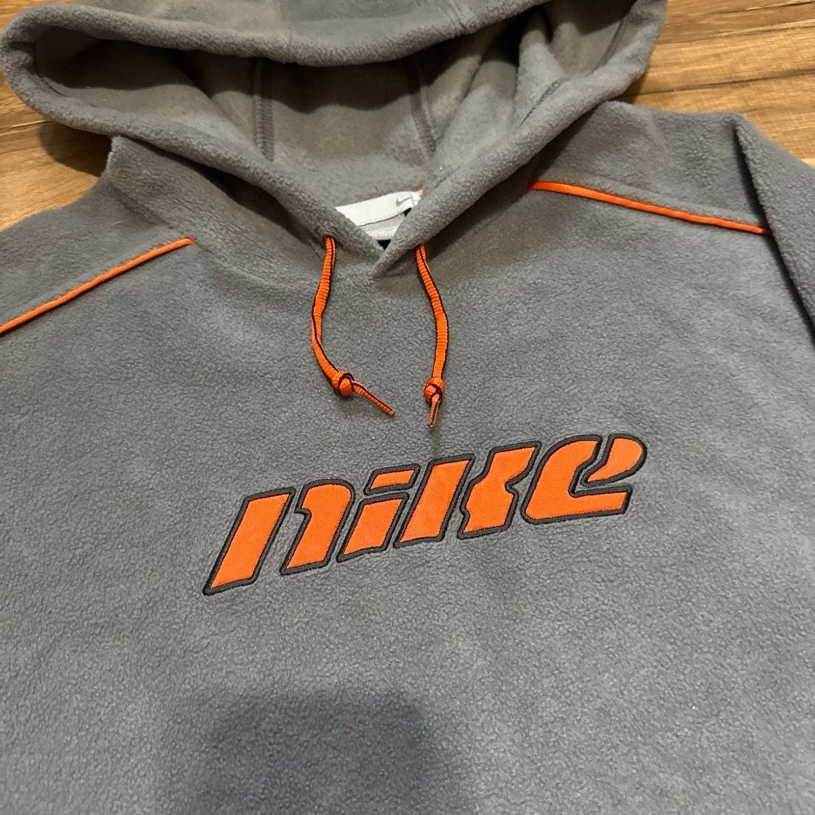 Nike Y2K Nike Spell Out Fleece Hoodie Sweatshirt Size US L / EU 52-54 / 3 - 5 Thumbnail