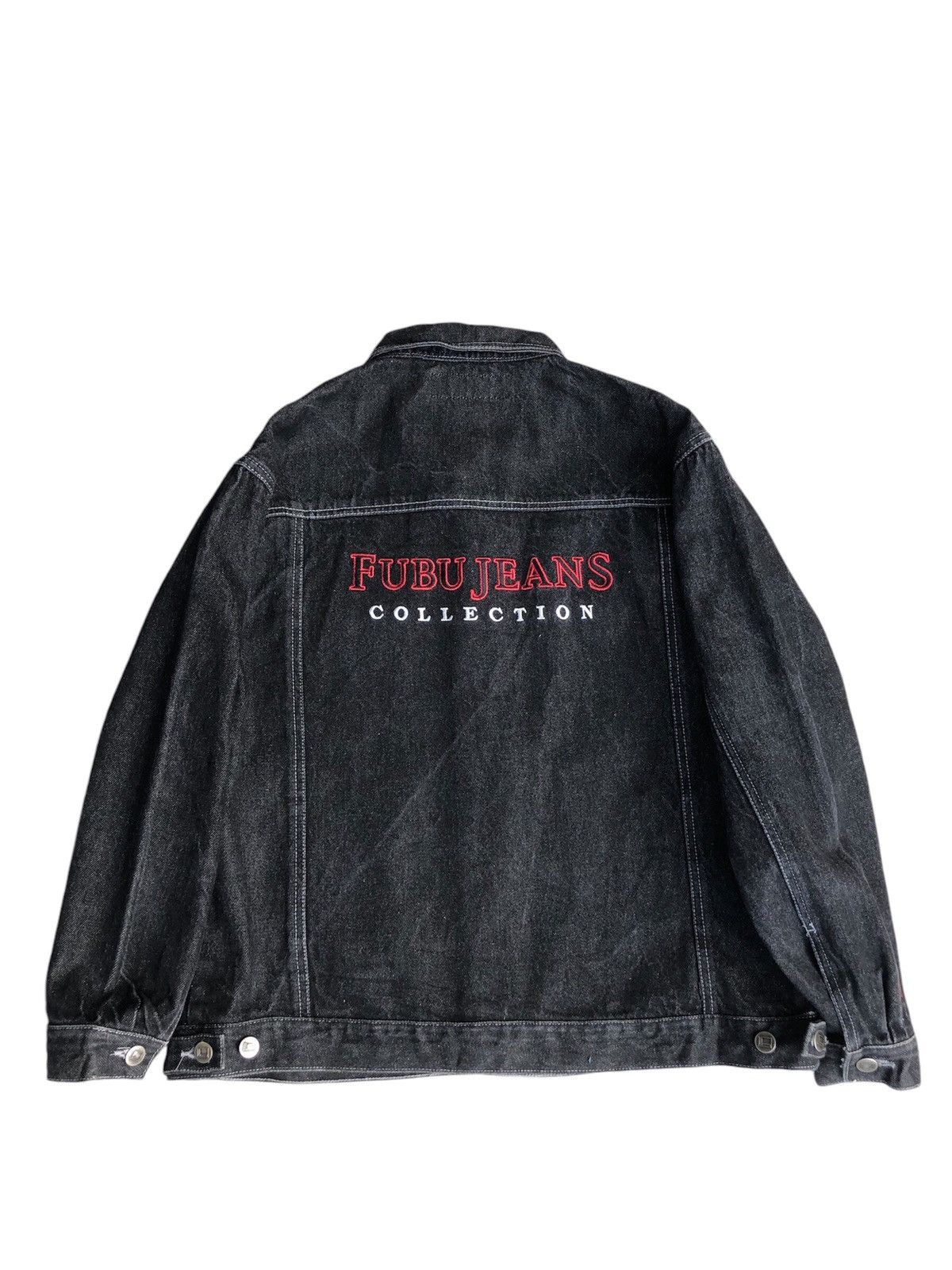 Fubu Y2k Fubu Denim Jacket Embroidered Jeans Size US L / EU 52-54 / 3 - 2 Thumbnail
