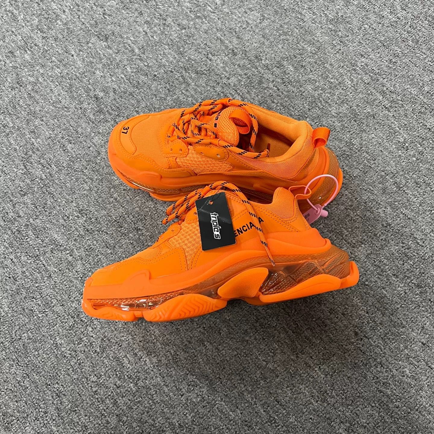 Balenciaga Balenciaga Orange Triple S Sneakers Size 37 Size US 6 / IT 36 - 1 Thumbnail