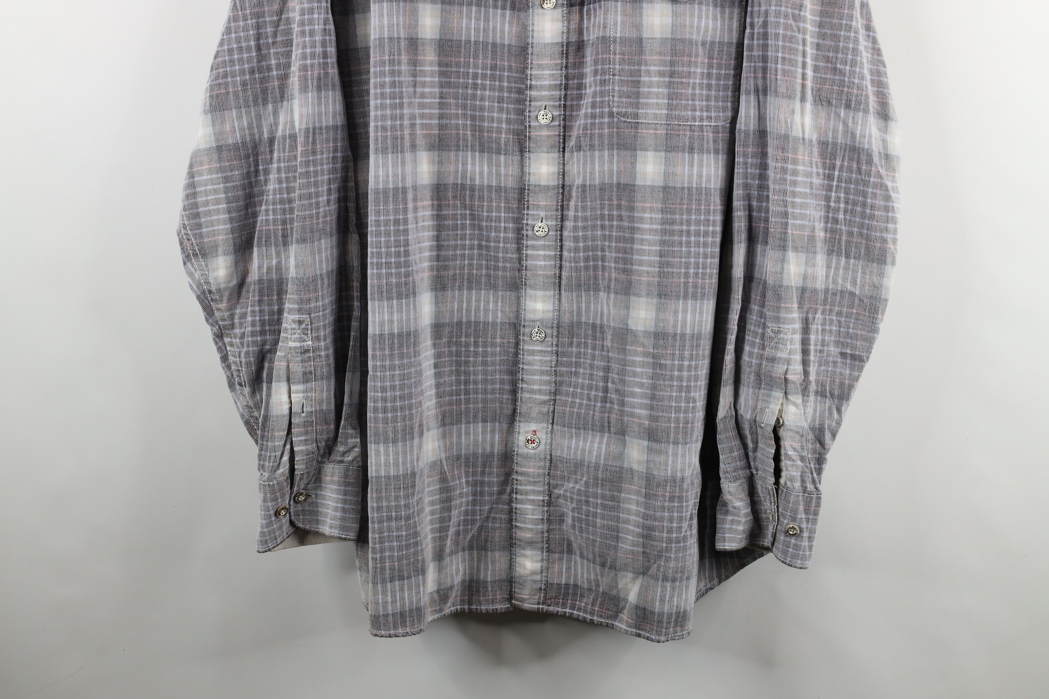 Tommy Bahama × Vintage Vintage Tommy Bahama Corduroy Collared Button Shirt Plaid Size US XXL / EU 58 / 5 - 3 Thumbnail