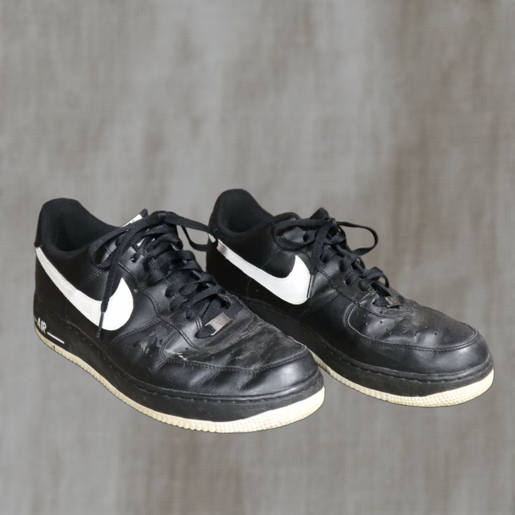 Nike Nike Air Force 1 Low Sneakers Mens Size 12 Black White 488298-008 Size US 12 / EU 45 - 1 Thumbnail