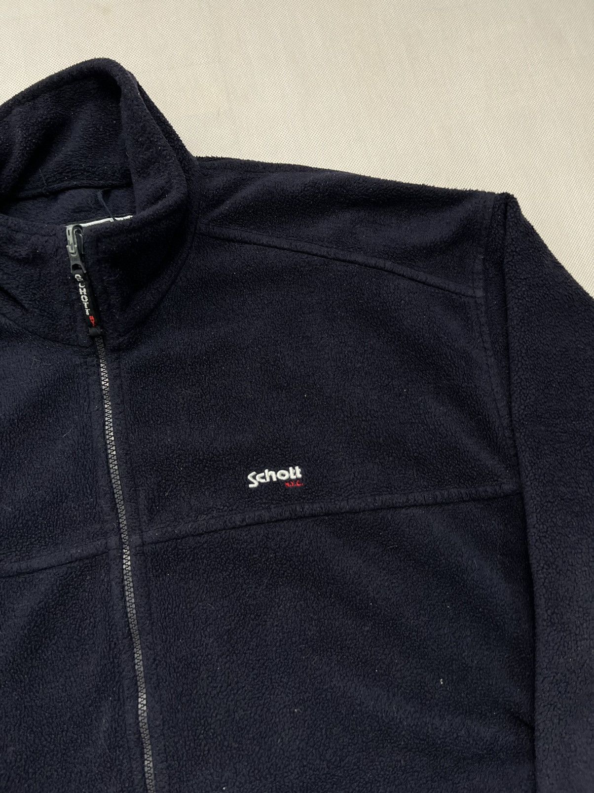 Schott × Vintage Baggy Fleece Jacket Schott vintage 90’s zipped warm winter Size US XL / EU 56 / 4 - 3 Thumbnail