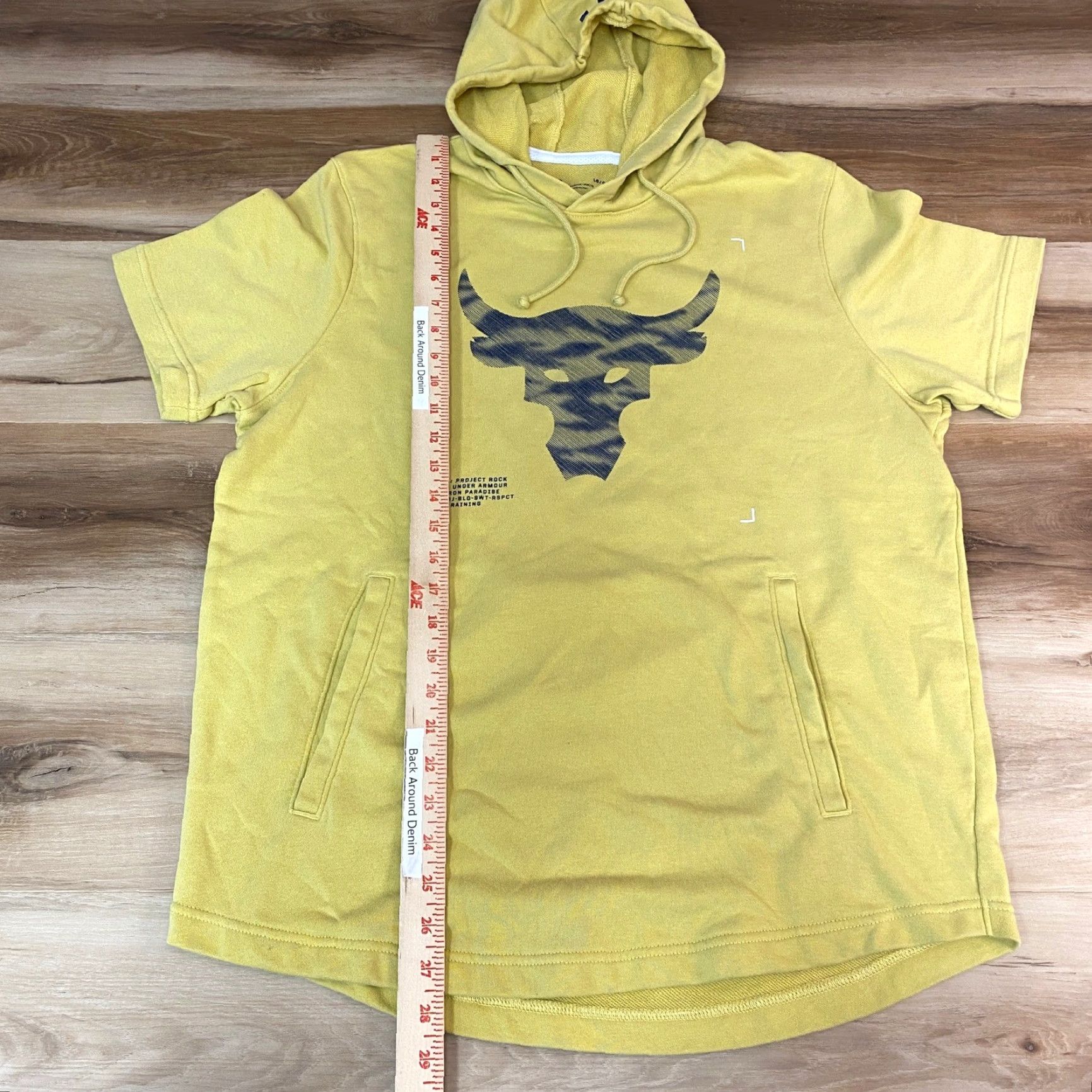 Under Armour Under Armour Project Rock Hoodie Large Short Sleeve Yellow Bull Logo Size US L / EU 52-54 / 3 - 5 Thumbnail