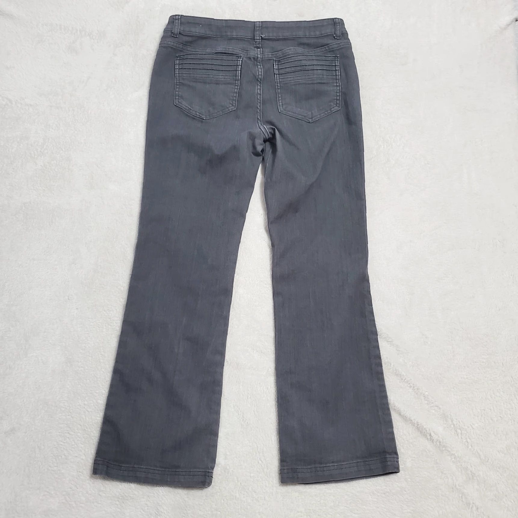 Prana VINTAGE Prana Jeans Women 8 Gray Low Rise Short Inseam Straight Leg Stretch 30X28 Size 30" / US 8 / IT 44 - 2 Thumbnail
