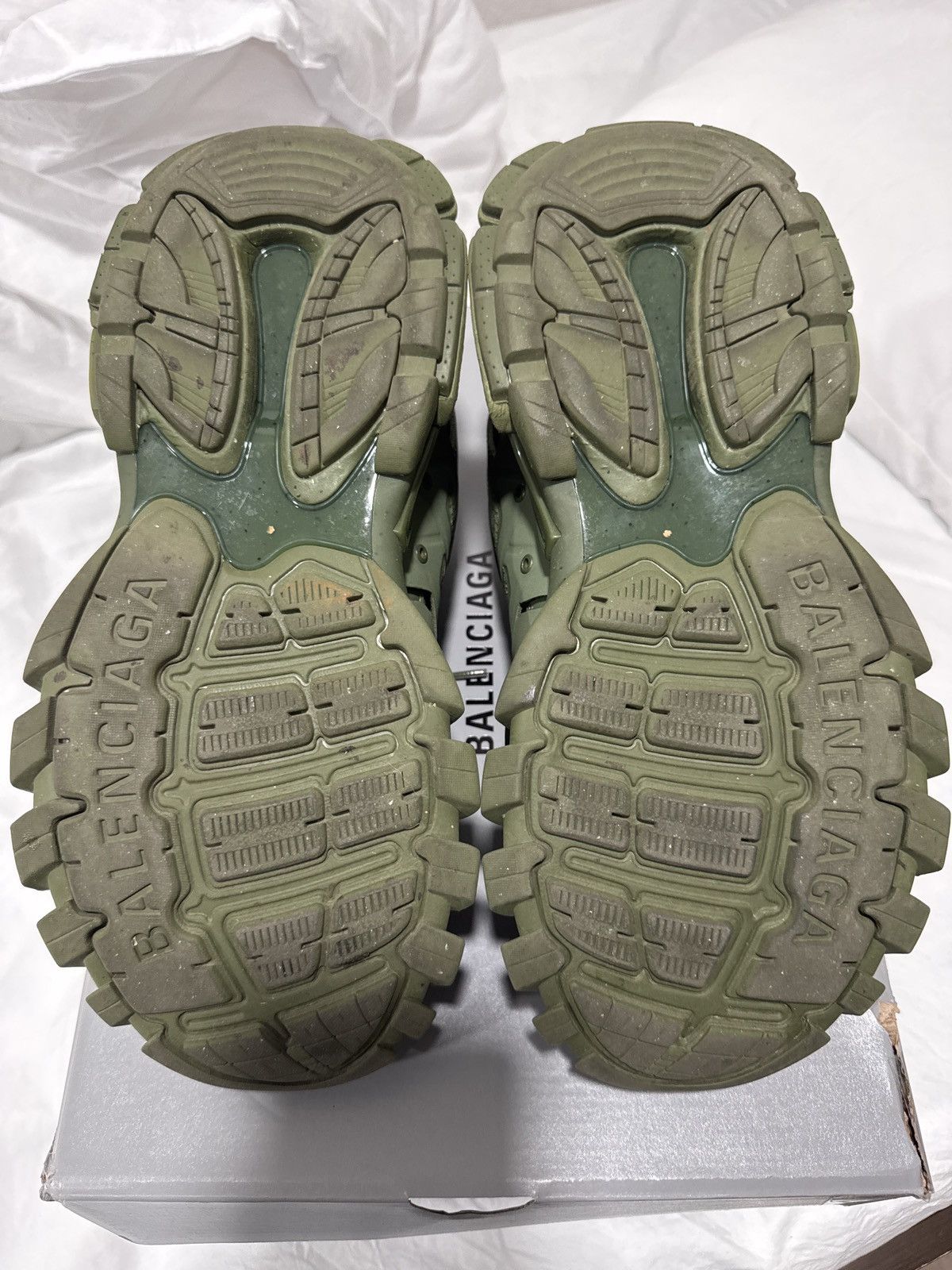Balenciaga Balenciaga Men Track Sneakers in Olive Green Size US 10 / EU 43 - 5 Thumbnail