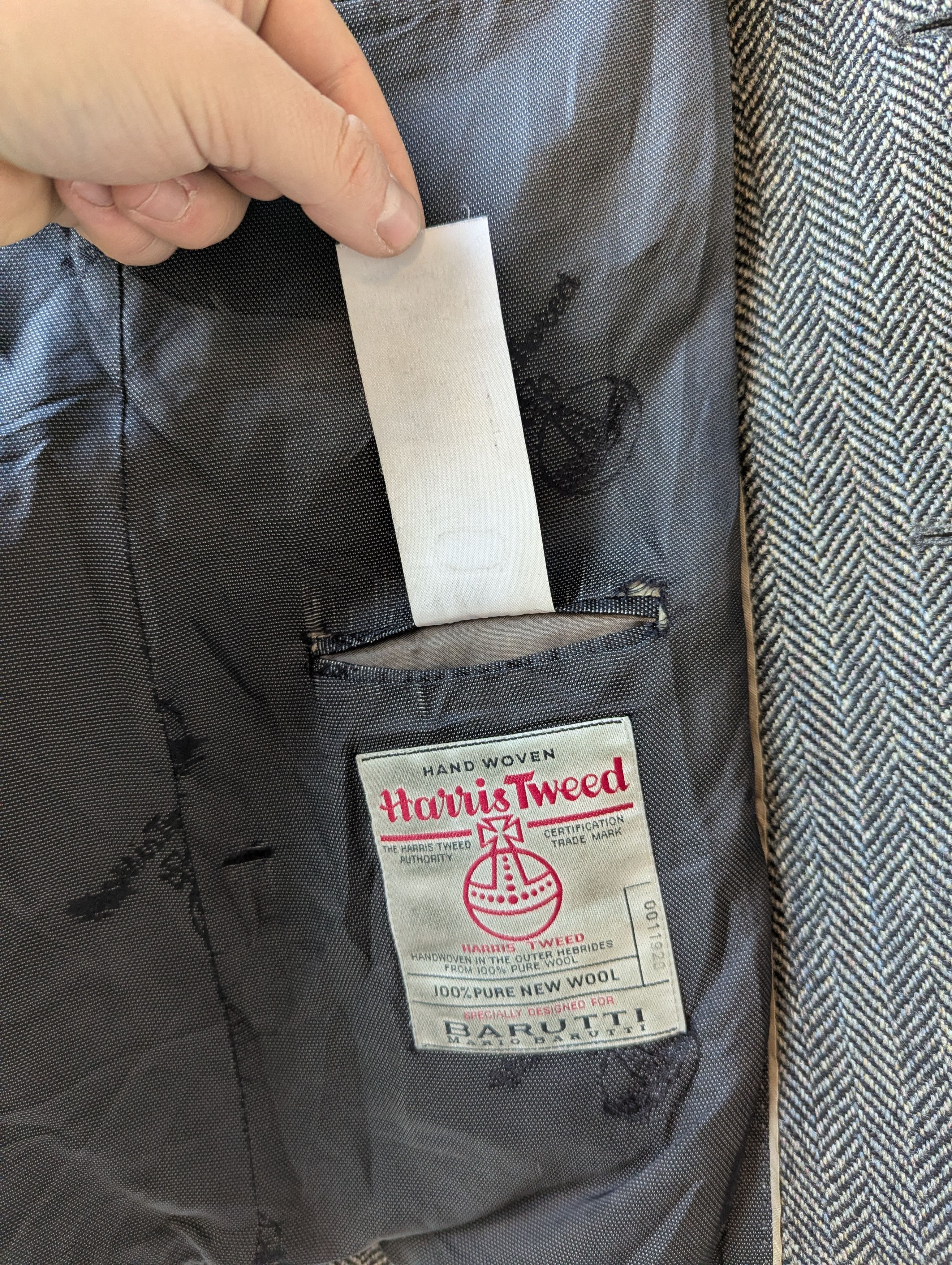 Harris Tweed Harris Tweed x Mario Barutti Vintage Blazer Pure Wool Gray Size 44L - 16 Thumbnail