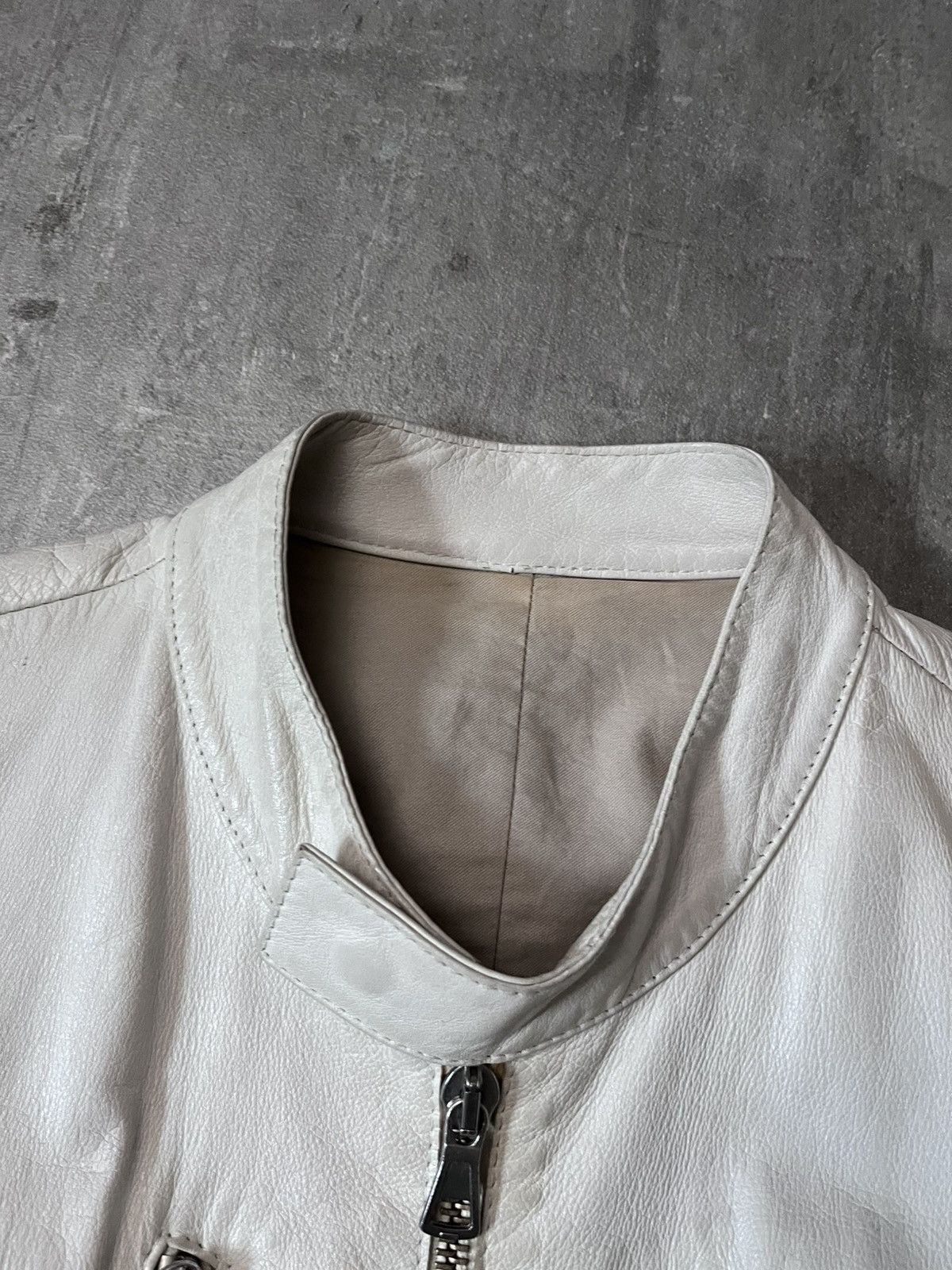 Maison Margiela Maison Margiela S/S 2008 5-zip White Leather Jacket Size US L / EU 52-54 / 3 - 7 Thumbnail