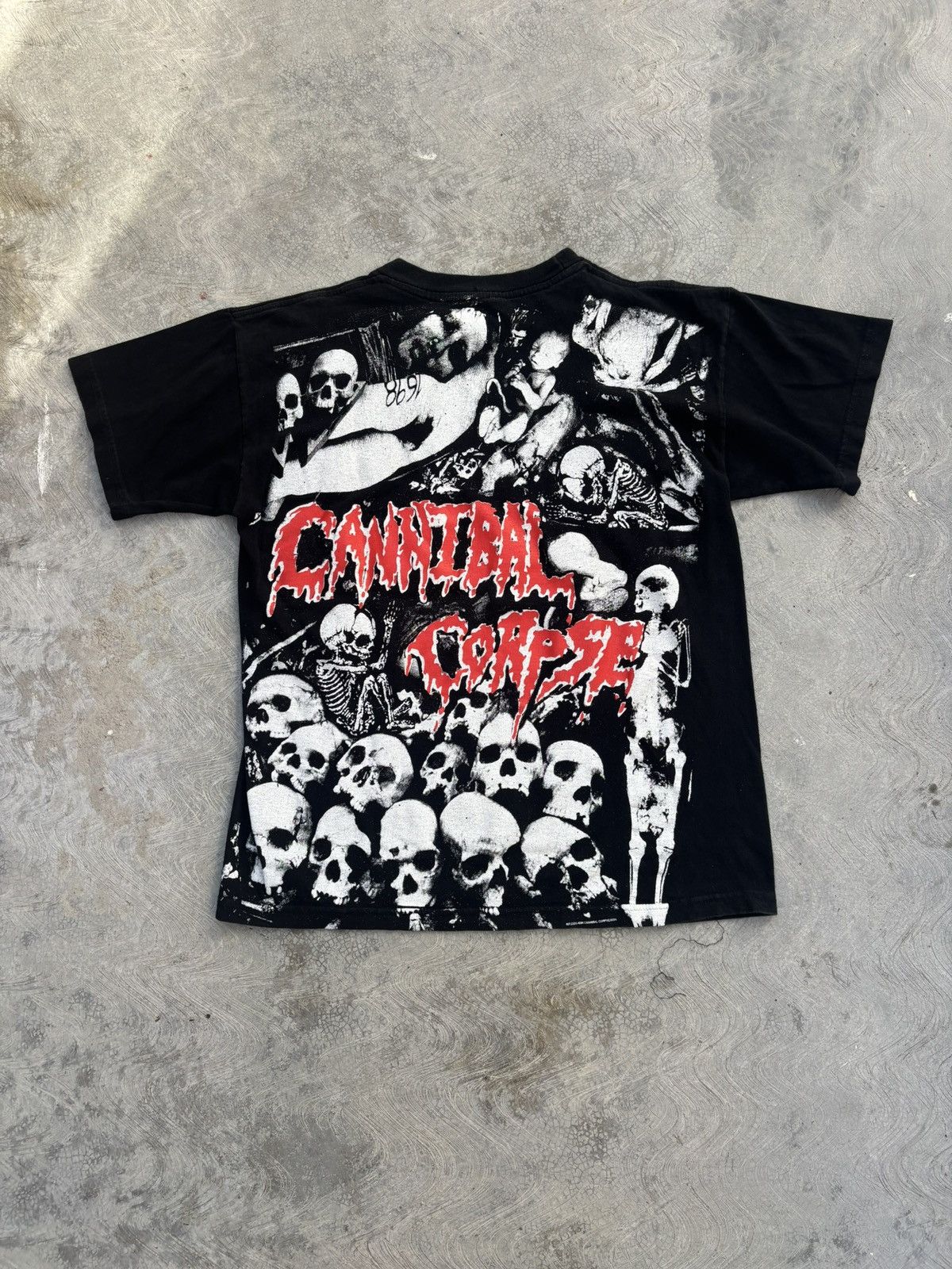 Band Tees Vintage Y2K 2002 Cannibal Corpse AOP T Shirt Size US M / EU 48-50 / 2 - 2 Thumbnail