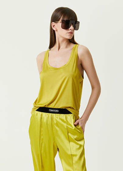 Tom Ford o1w1db10225 TSJ476 Tank Top in Yellow Size S / US 4 / IT 40 - 6 Thumbnail
