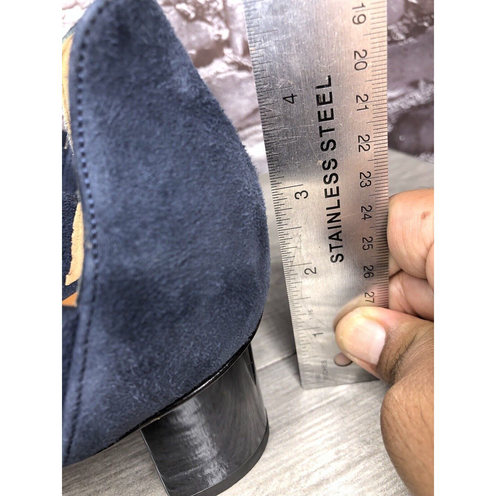 Aquatalia Aquatalia Blue Suede Leather Ankle Strap Heel Sandals Women’ Size US 11 / IT 41 - 9 Thumbnail