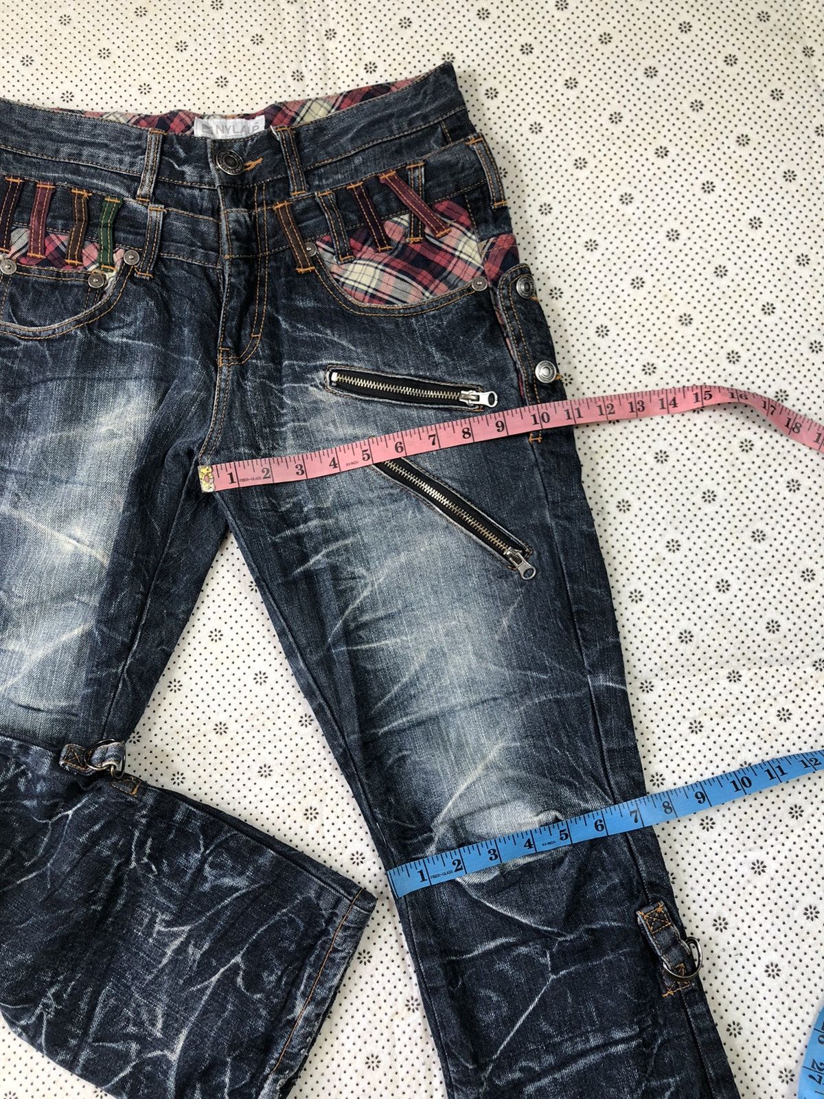 Hysteric Glamour × Japanese Brand Nylaus flared bondage jeans Size US 31 - 12 Thumbnail