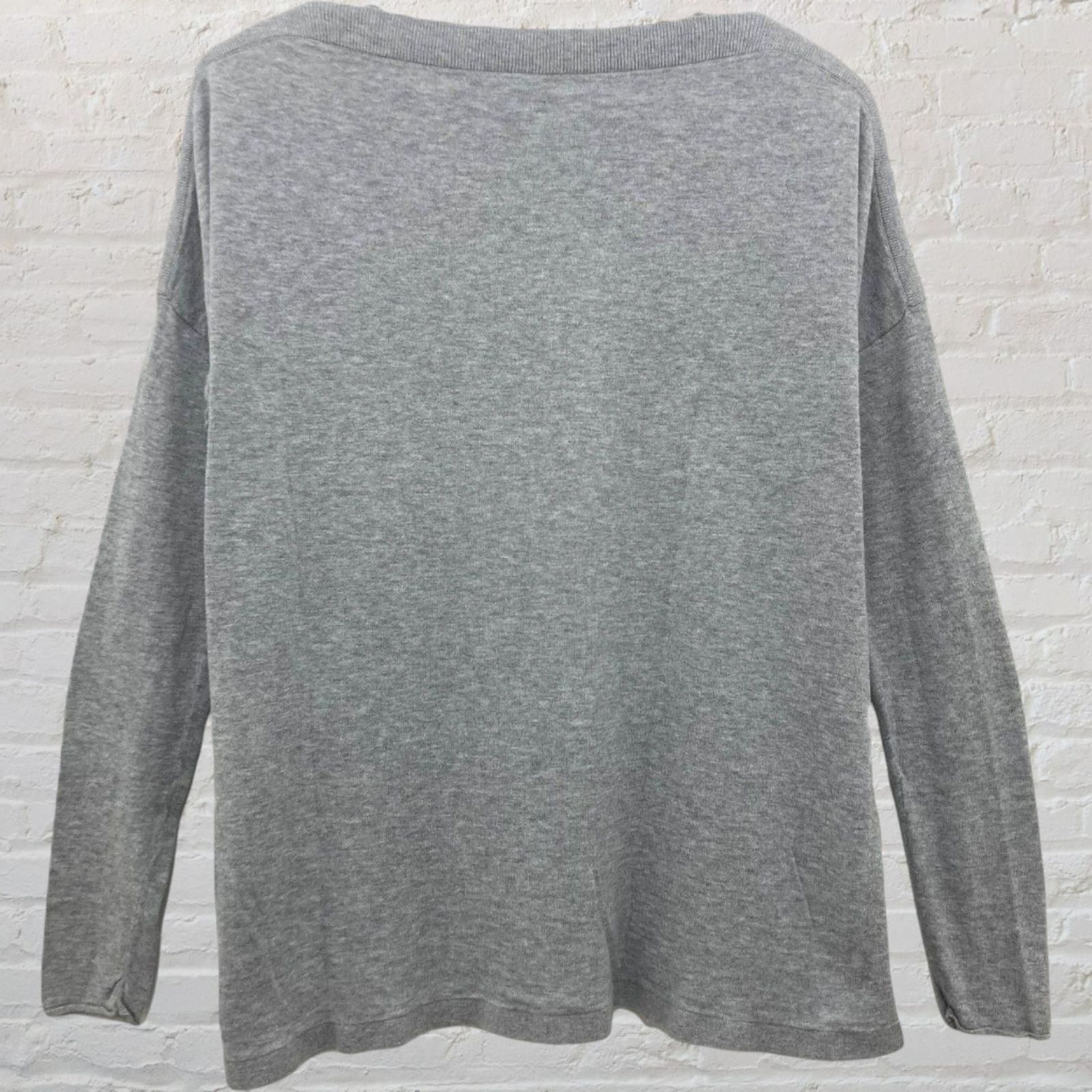 Vince Vince Gray Cotton Sweater Size S / US 4 / IT 40 - 3 Thumbnail