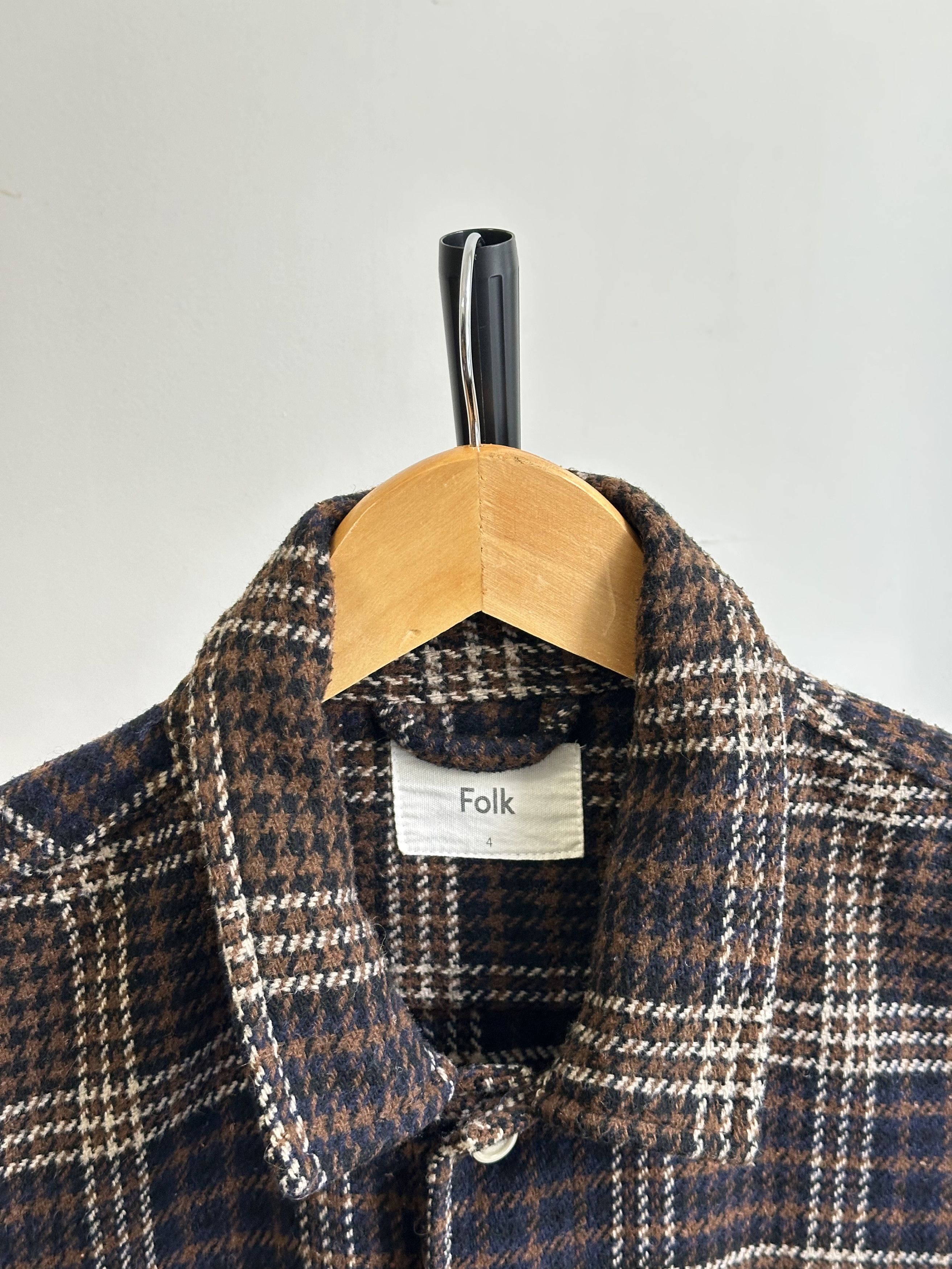 Folk Folk Brown Checkered Heavy Over Coat Men's Size US M / EU 48-50 / 2 - 3 Thumbnail