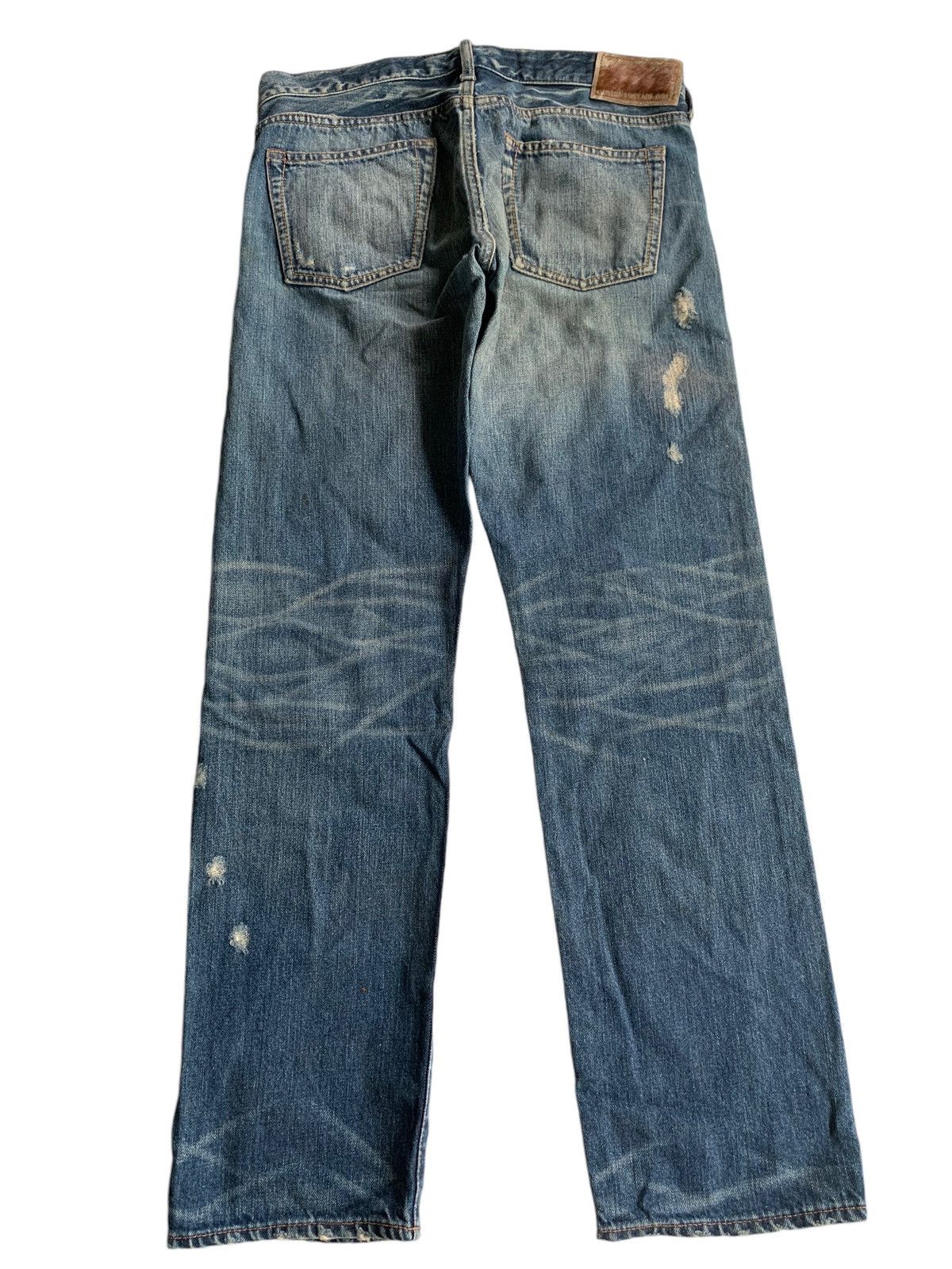Le Grande Bleu (L.G.B.) GENUINE VINTAGE GOA JAPANESE SELVEDGE PUNK DISTRESSED DENIM☠️ Size US 30 / EU 46 - 3 Thumbnail