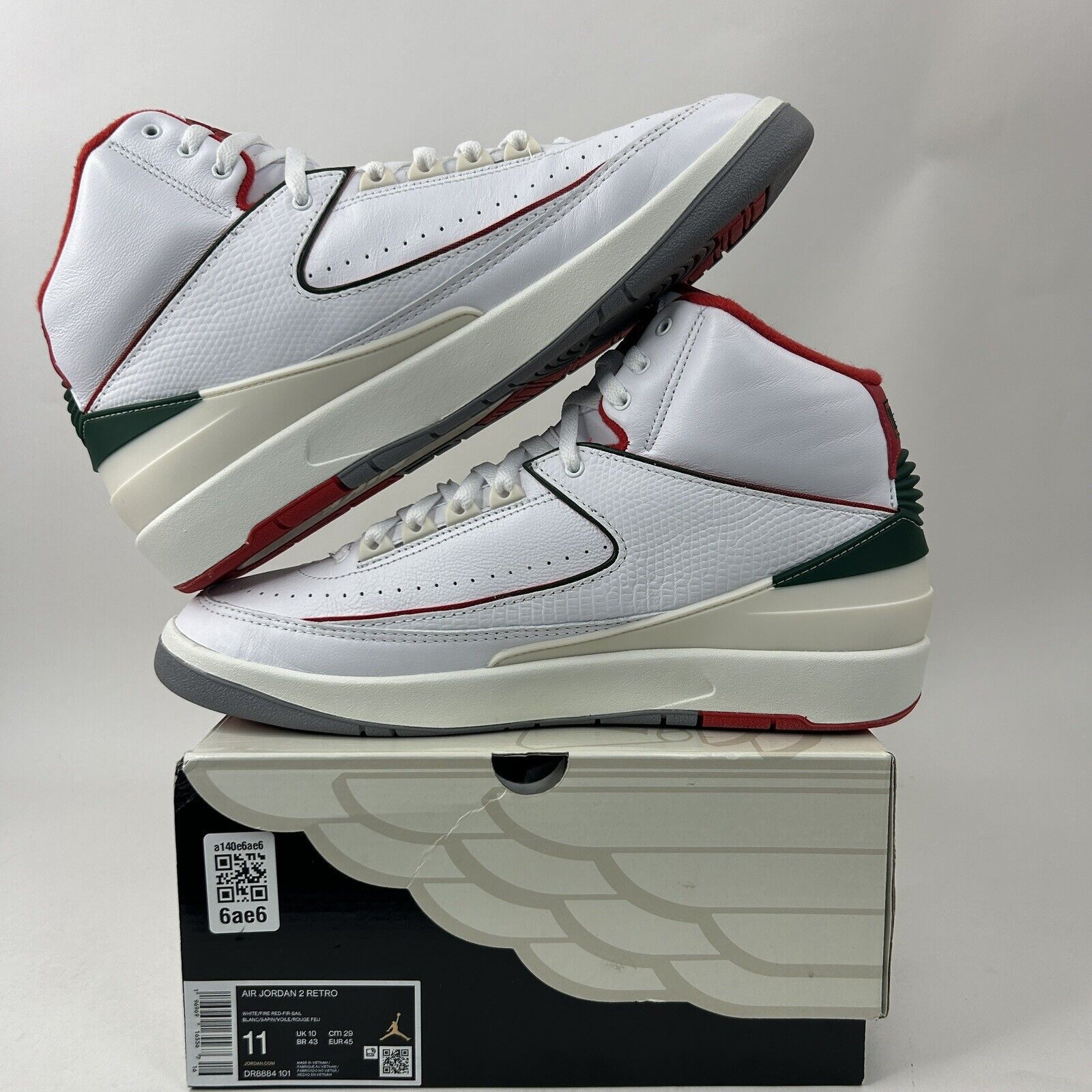 Nike Nike Air Jordan 2 Retro “Origins/White Fire Red” 2024 Size US 11 / EU 44 - 3 Thumbnail