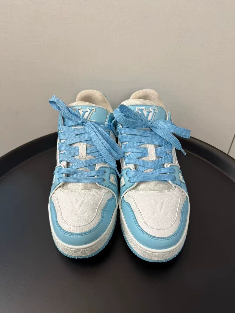 Louis Vuitton Louis Vuitton White, blue sky, blue sneakers Size US 6 / EU 39 - 3 Thumbnail