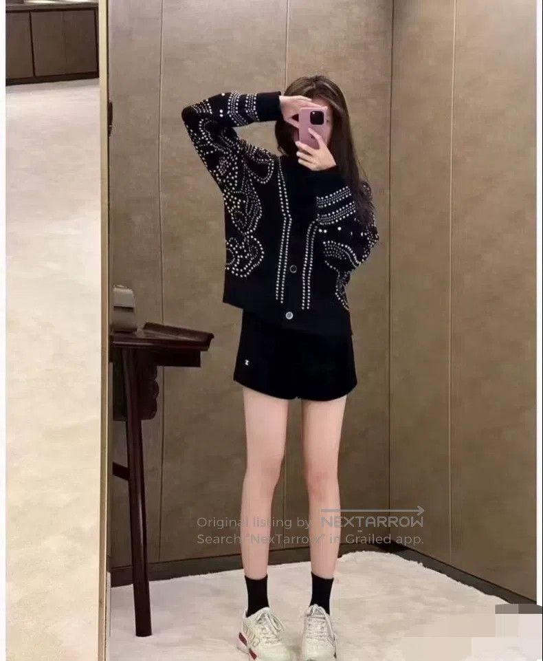 Hermes Hermes Gorgeous Bridle Black Long-Sleeve Women's Cardigan, Size XXS / US 00 / IT 34 - 8 Thumbnail