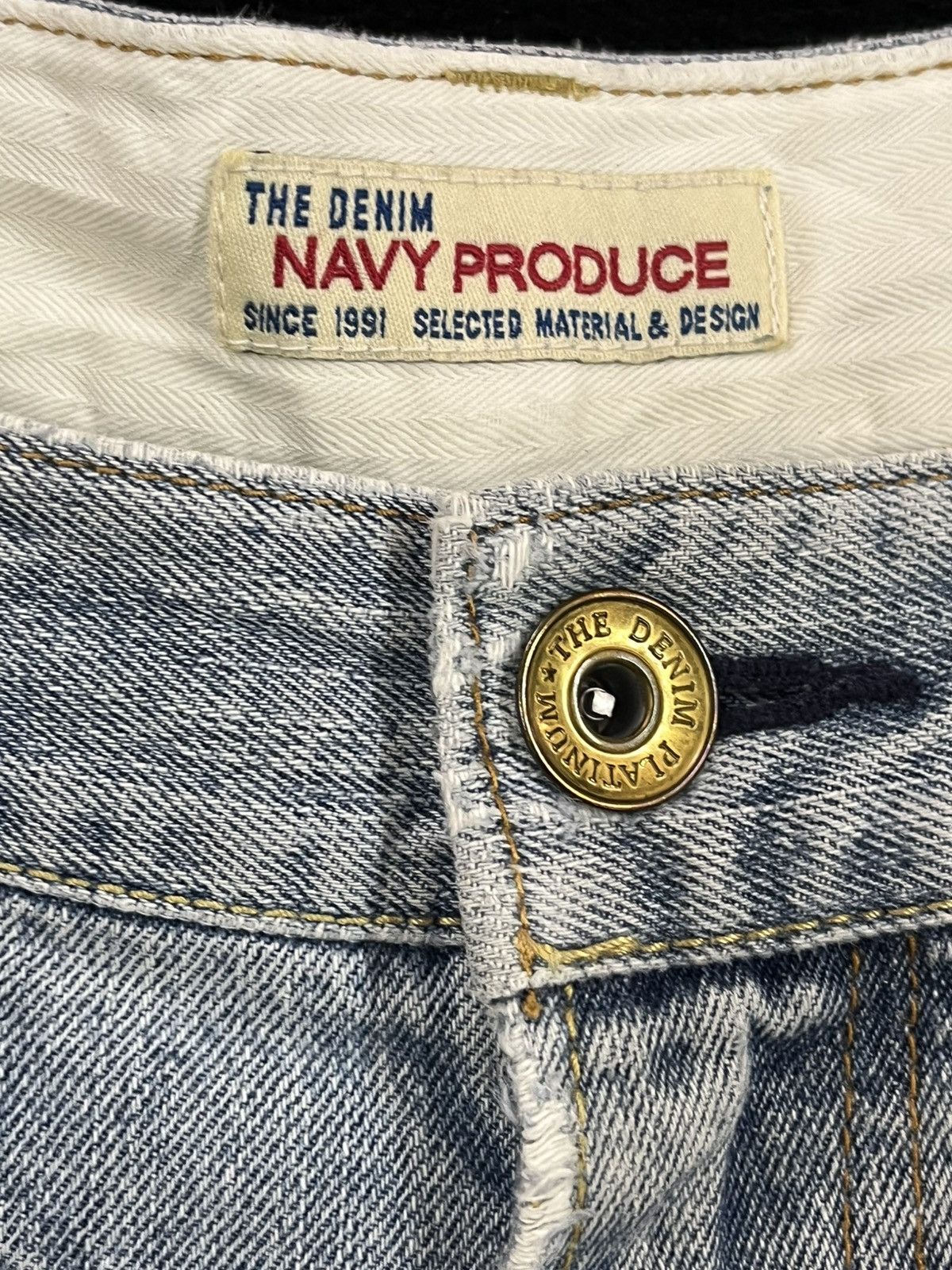 If Six Was Nine Vintage Navy Produce Baggy Distressed Denim Size US 33 - 9 Thumbnail