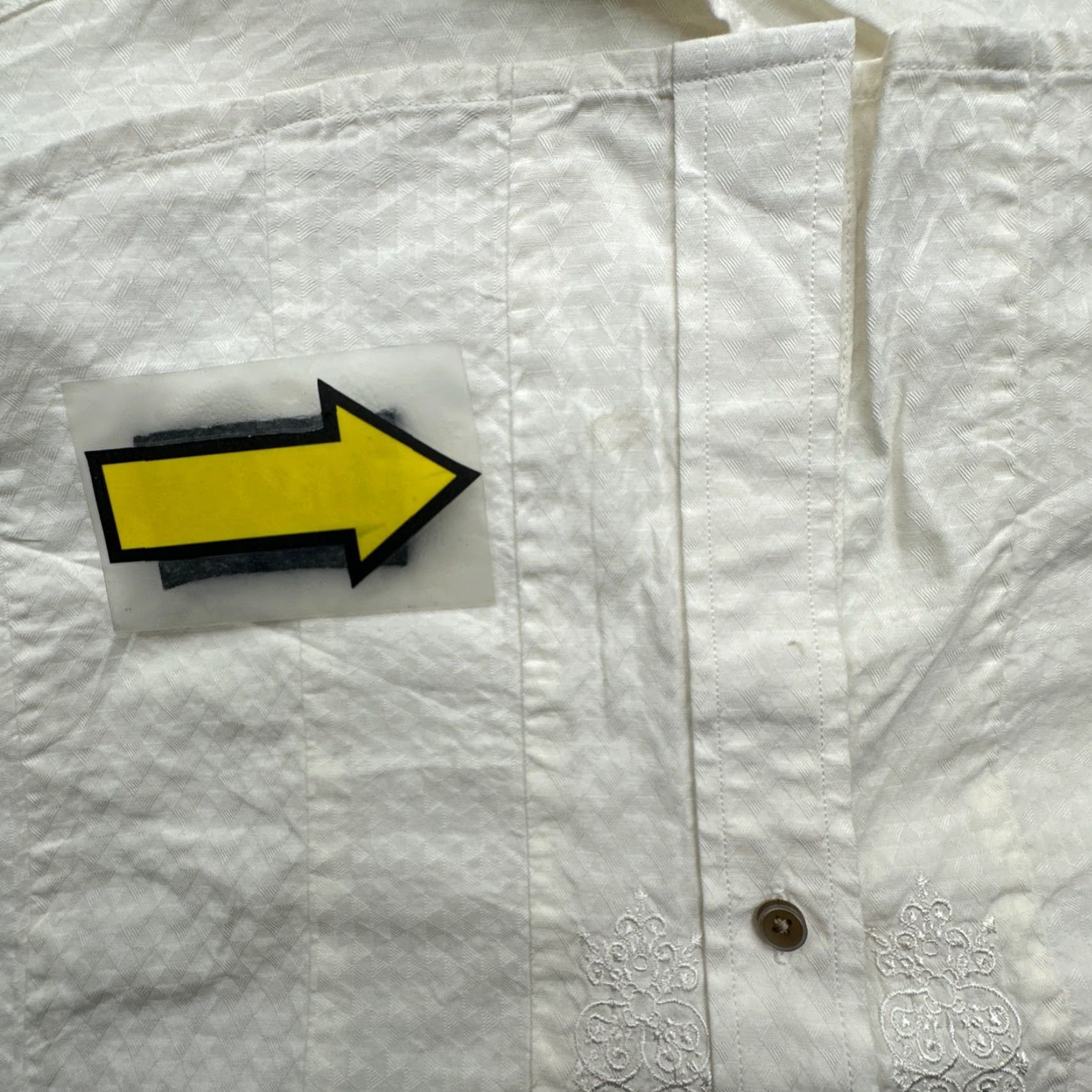 Robert Graham Robert Graham Long Sleeve Button Up Striped Mens Shirt XL White Textured Regular Fit Size US XL / EU 56 / 4 - 6 Thumbnail