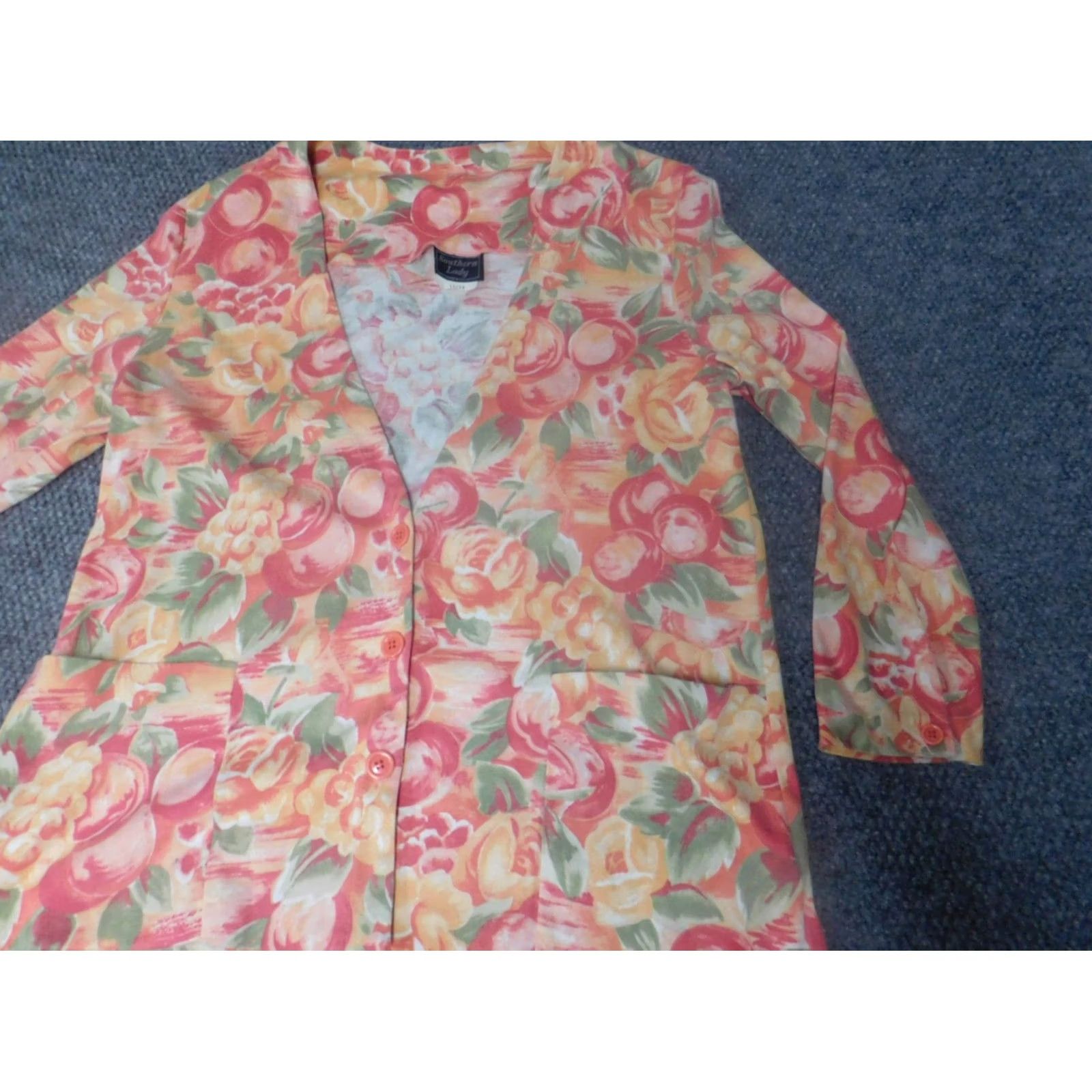 Pinko Southern Lady Womens Jacket 16 Pink Floral Shirt? Size XXL / US 16-18 / IT 52-54 - 5 Thumbnail