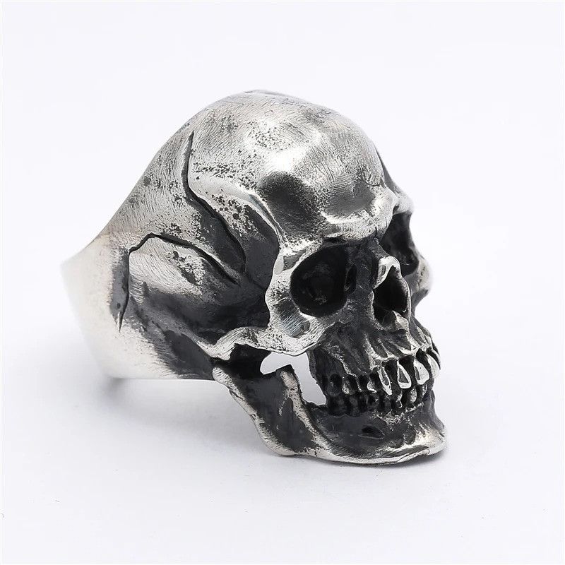 Jewelry × Vintage Retro Skull Large Ring Size ONE SIZE - 7 Thumbnail