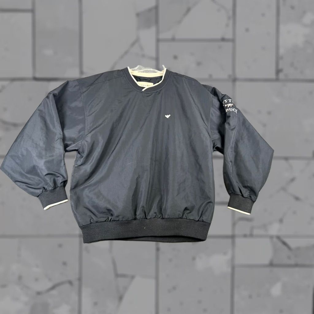 Cutter & Buck Cutter & Buck Mens Windbreaker Pullover Jacket Black S Crew Neck Short Length Logo Embroidered Golf Wind-Resistant Lightweight Casual Jacket Size US S / EU 44-46 / 1 - 1 Thumbnail