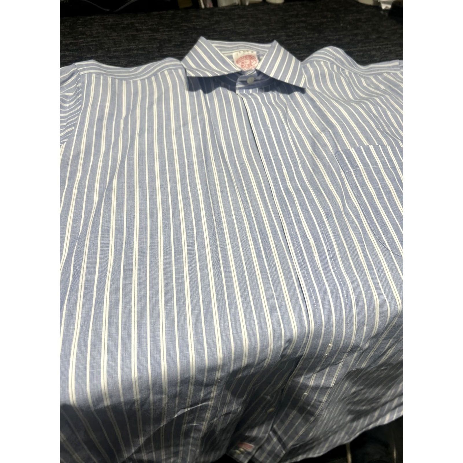 Brooks Brothers VINTAGE Brooks Brothers Shirt Mens Collared Button-Up 100% Cotton White Red 16 1/2-36 Long Sleeve XS? Size US L / EU 52-54 / 3 - 5 Thumbnail