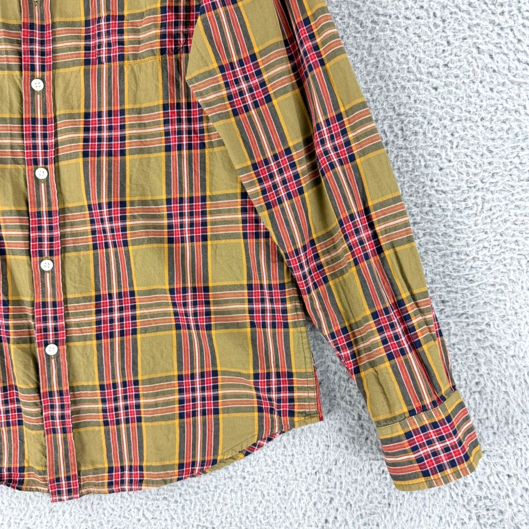 Obey VINTAGE Obey Plaid Button Down Shirt Mens Large Olive Green Red Long Sleeve Streetwear Size US L / EU 52-54 / 3 - 3 Thumbnail