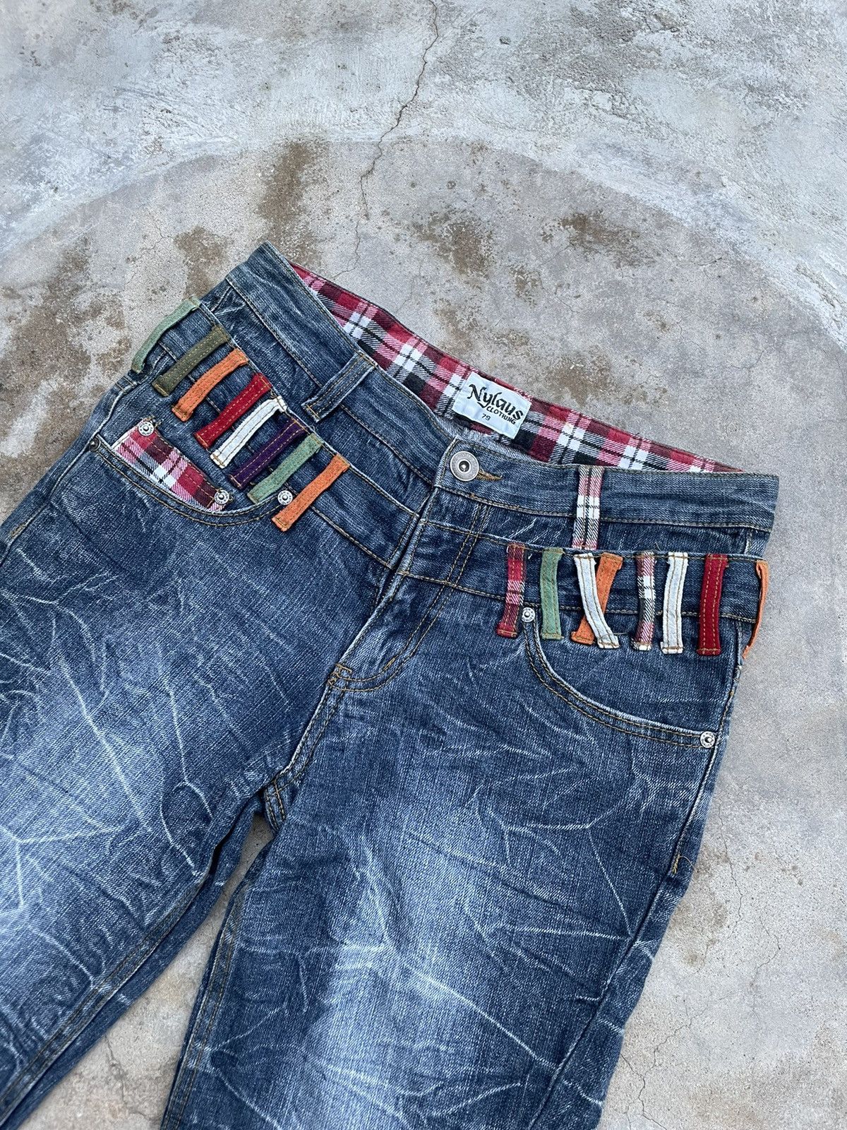 Japanese Brand Nylaus Double Waist Acid Wash Short Size US 31 - 2 Thumbnail