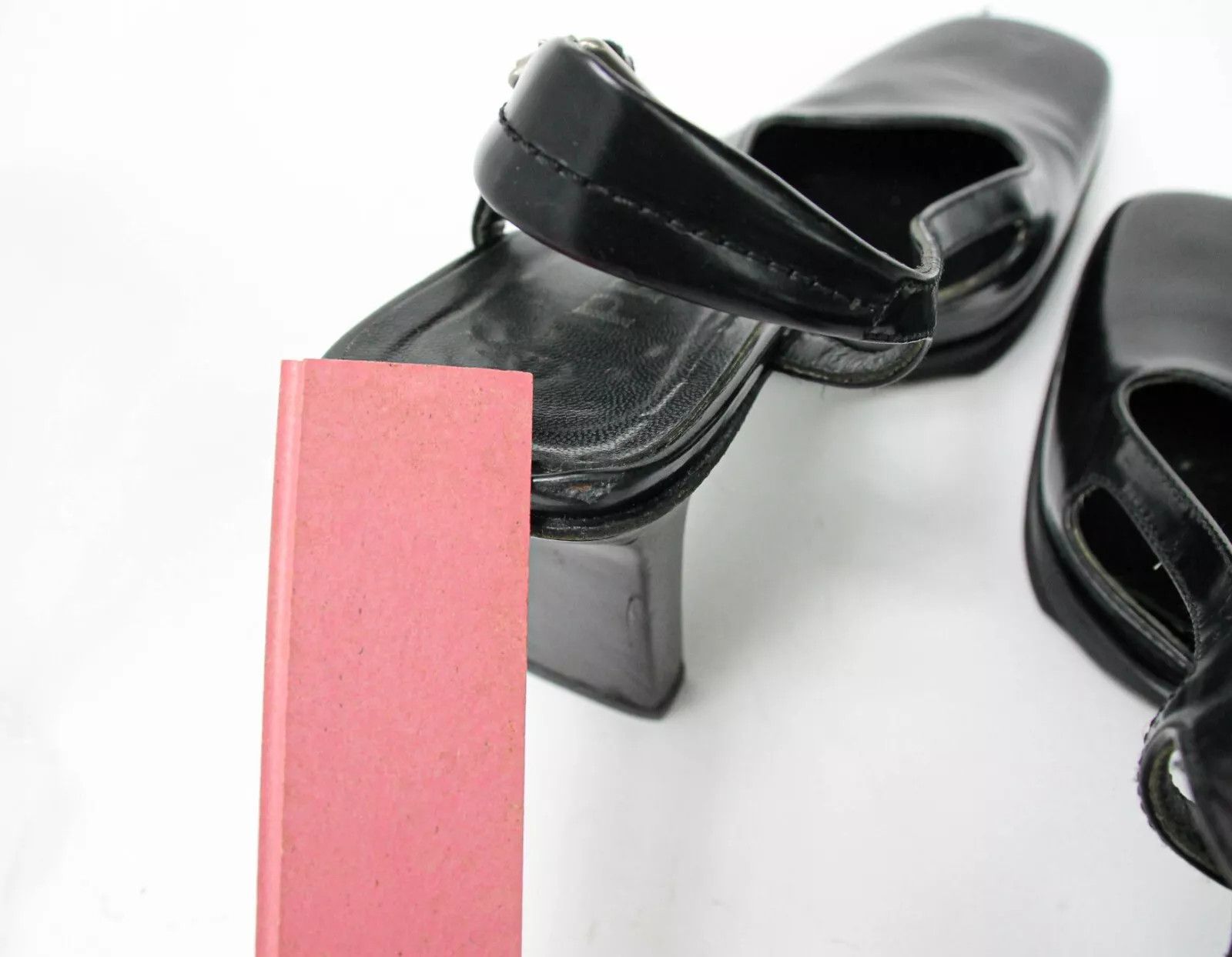 Prada PRADA Women's EU 37 Black Leather Square Toe Platform Heels Size US 7 / IT 37 - 15 Thumbnail