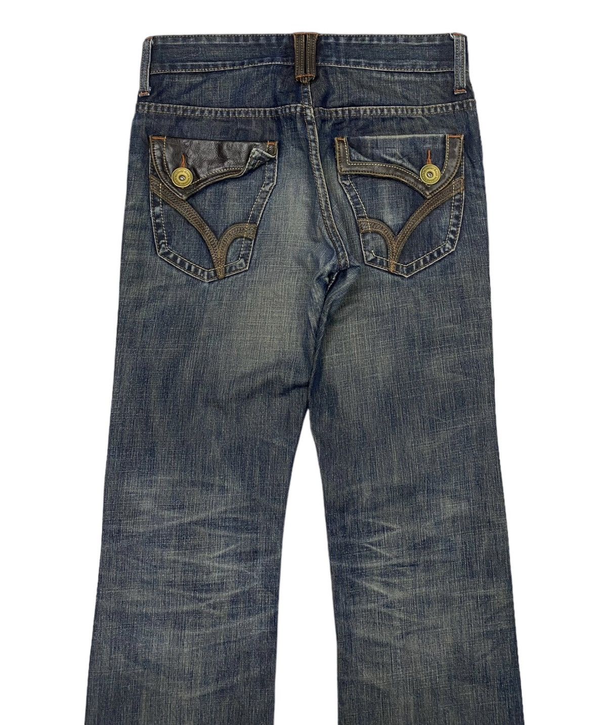 Hysteric Glamour DISTRESSED DENIM RIPS BACK NUMBER JAPANESE JEANS Size US 31 - 6 Thumbnail