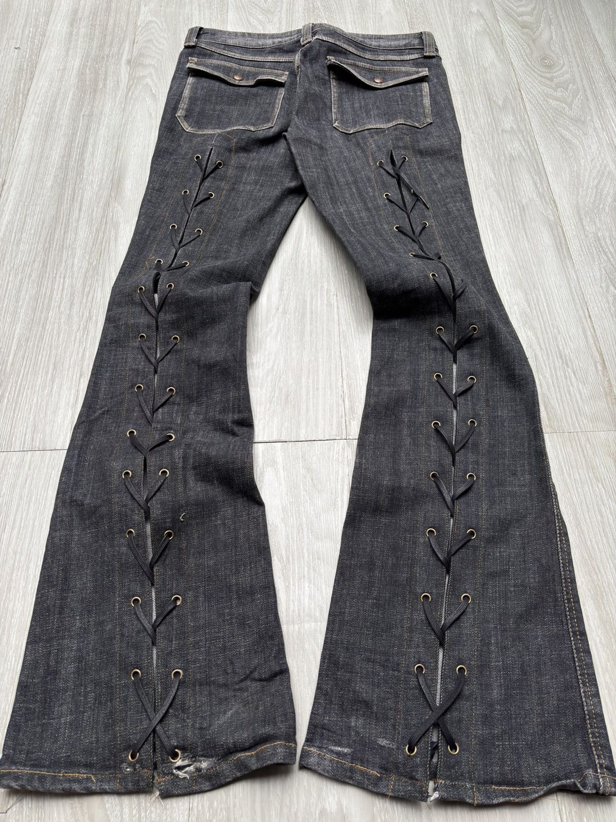 00s black denim お兄系 Fuga tornado mart 00s Tornado Mart black flared denim お兄系 - メルカリ