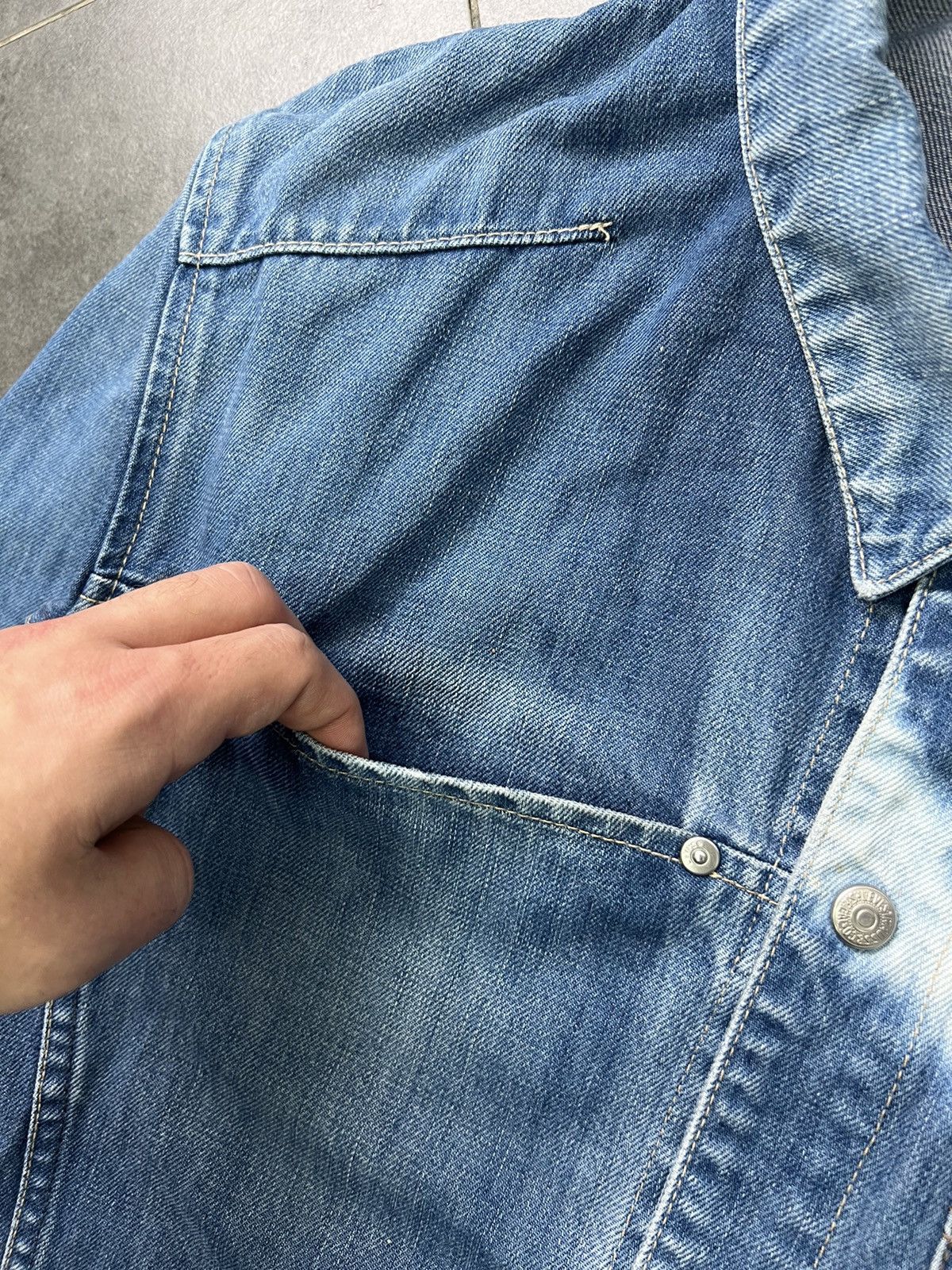 Levi's × Levi's Vintage Clothing × Vintage Levis Engineered Jeans Snap Button Denim Jacket Size US XL / EU 56 / 4 - 4 Thumbnail