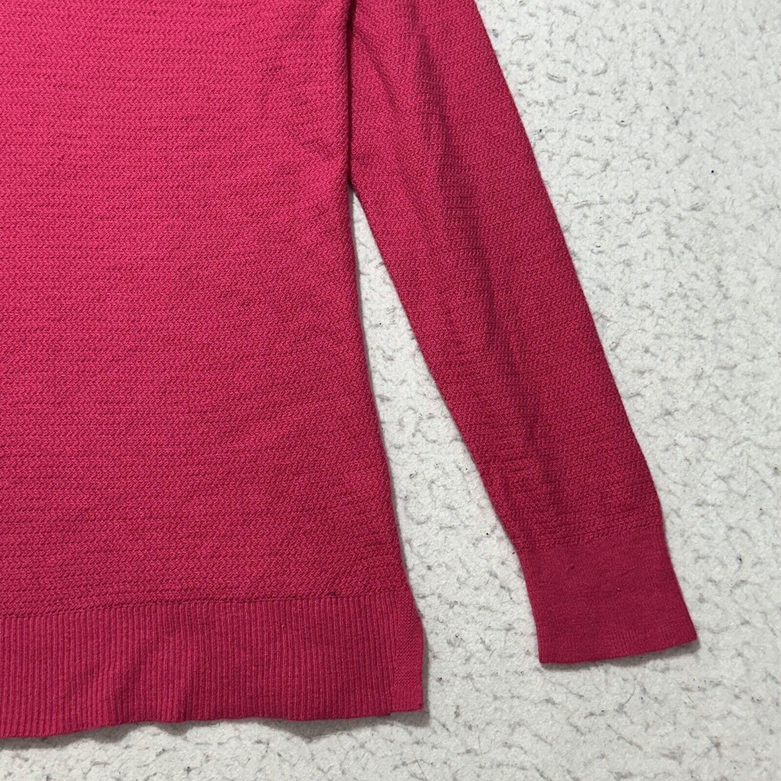 Gap GAP Medium V-Neck Sweater Merino Extra Fine Wool Hot Pink Size M / US 6-8 / IT 42-44 - 7 Thumbnail