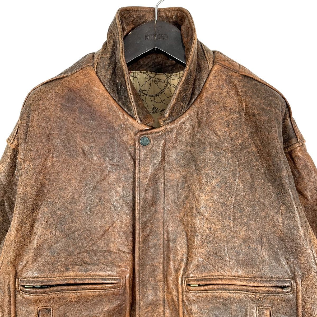 Vintage Vintage Action House by Kotobuki Flight Leather Jacket Size US XL / EU 56 / 4 - 3 Thumbnail